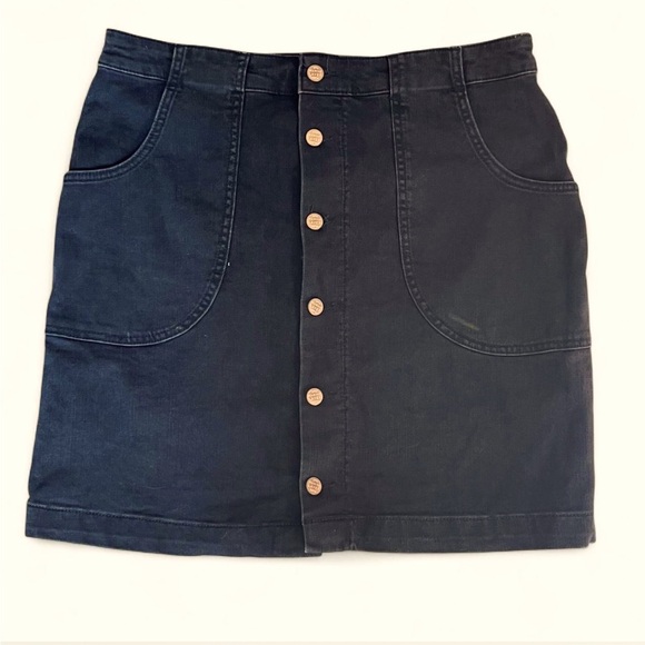Marine Layer Dresses & Skirts - Marine Layer Black Button-Front Denim Skirt, size 14